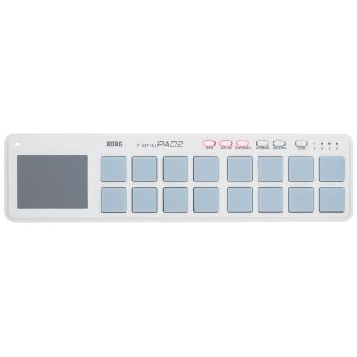 Korg nanoPAD2 Slim-Line USB Drum Controller (White)
