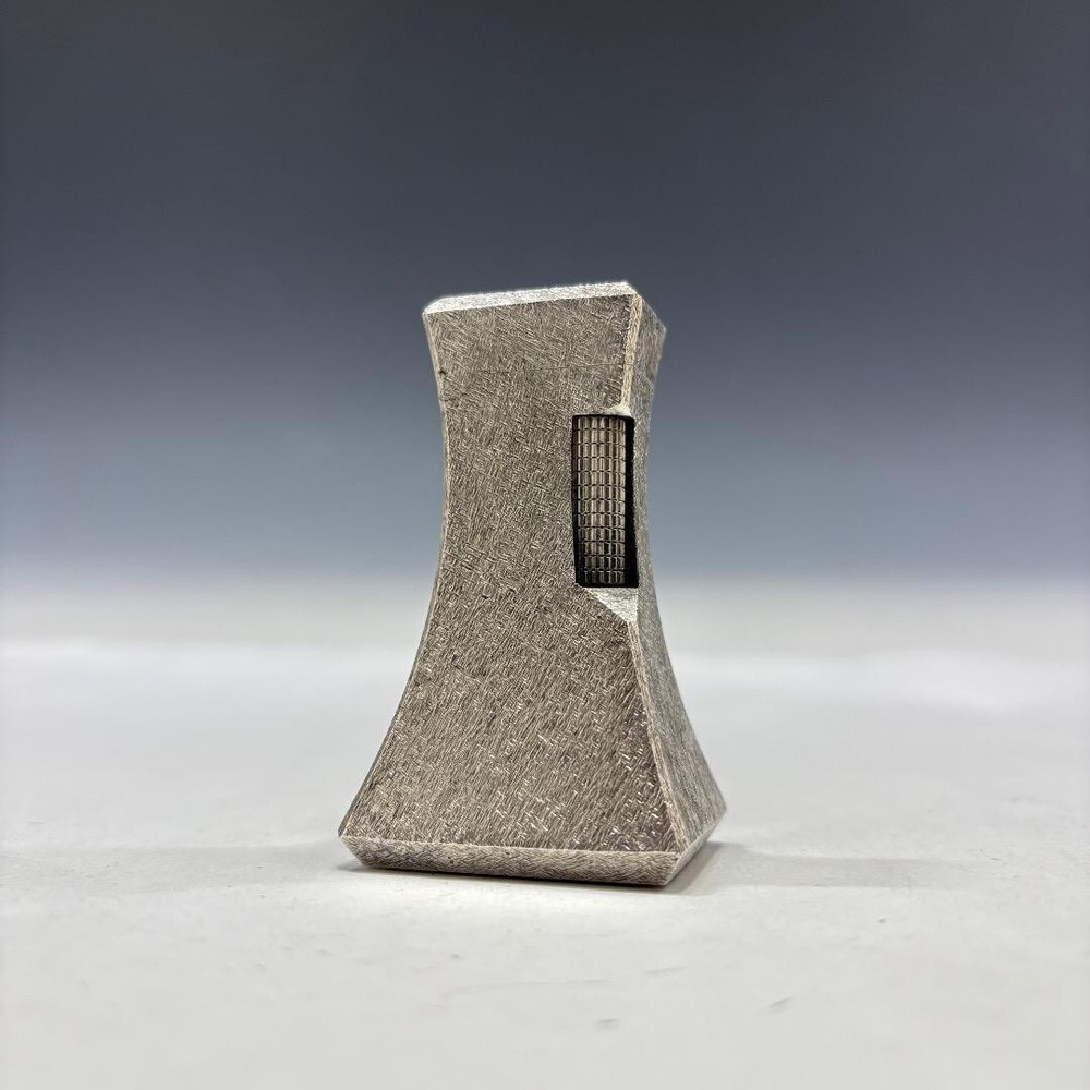 Working dunhill gas lighter desk lighter silver with box