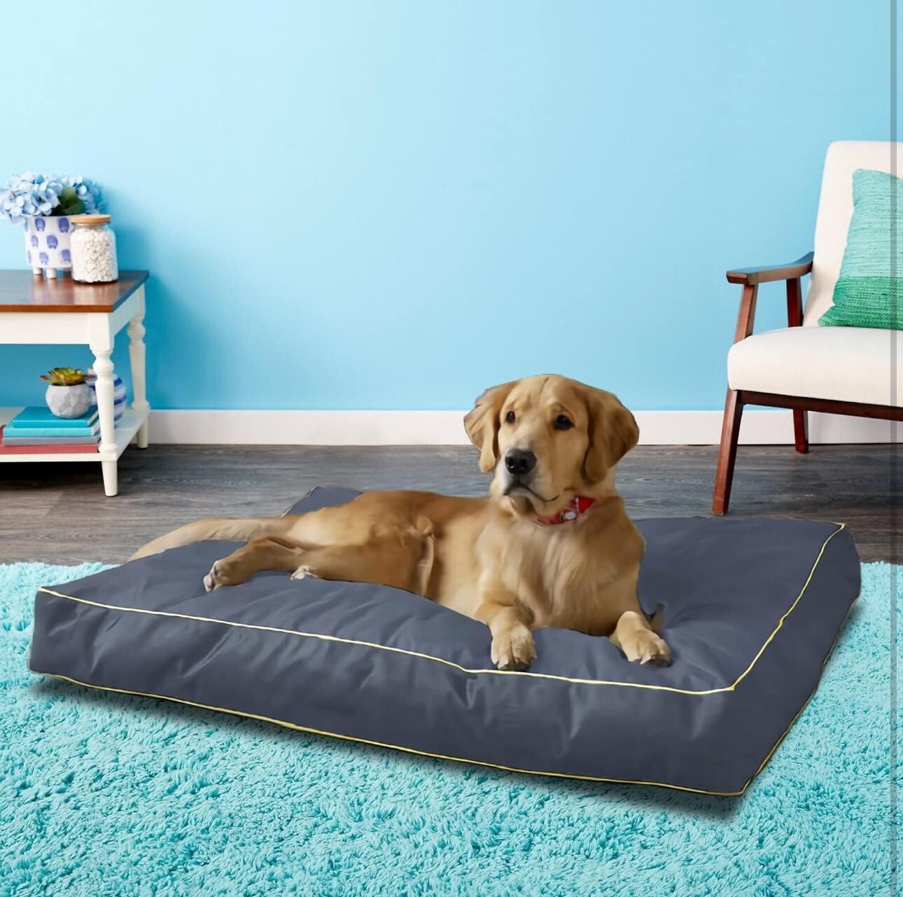 Premium Dog Bed Cover 36L x 27W x 4H Inch, Dog Bed Cushion Cover Washable