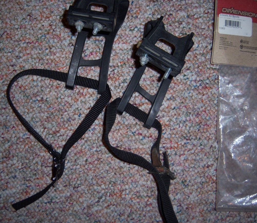 Dimension Bicycle Toeclip Strap Set with Instructions Large/XL EUC  Free Ship