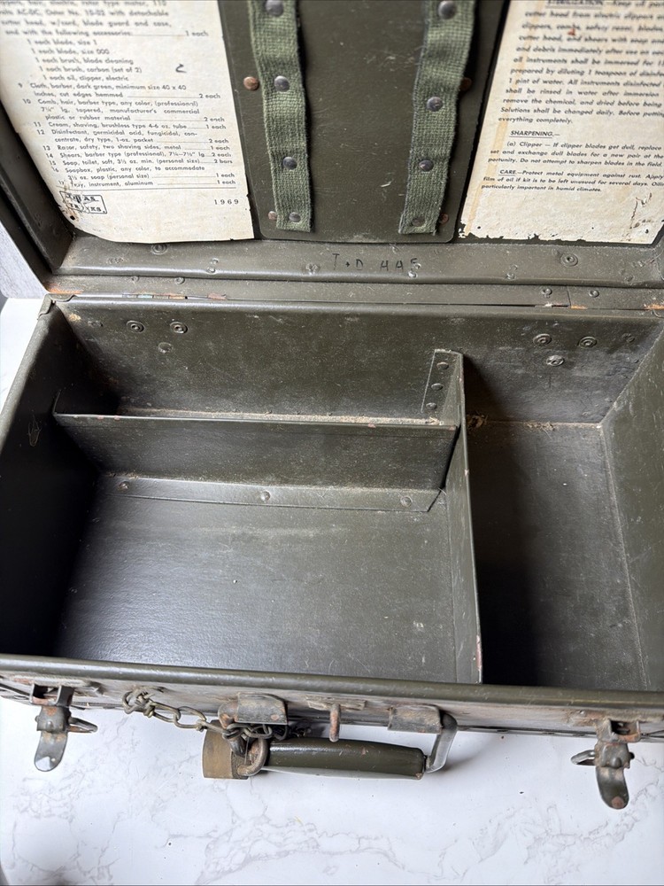 US Army Barber Kit Case VINTAGE