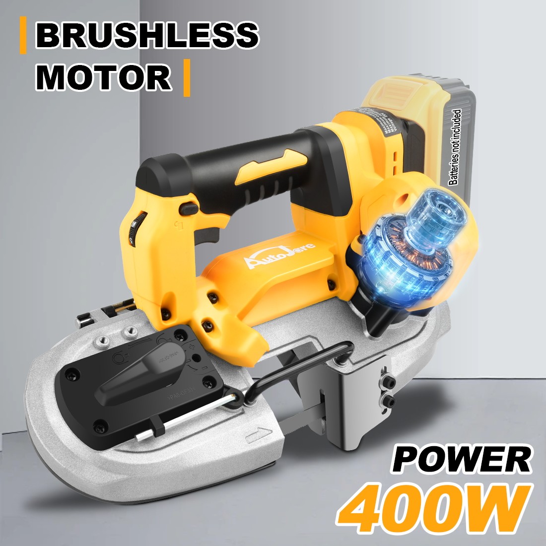20V Portable Band Saw for Dewalt 2-1/5'' 400W Cordless Compact Bandsaw Brushless