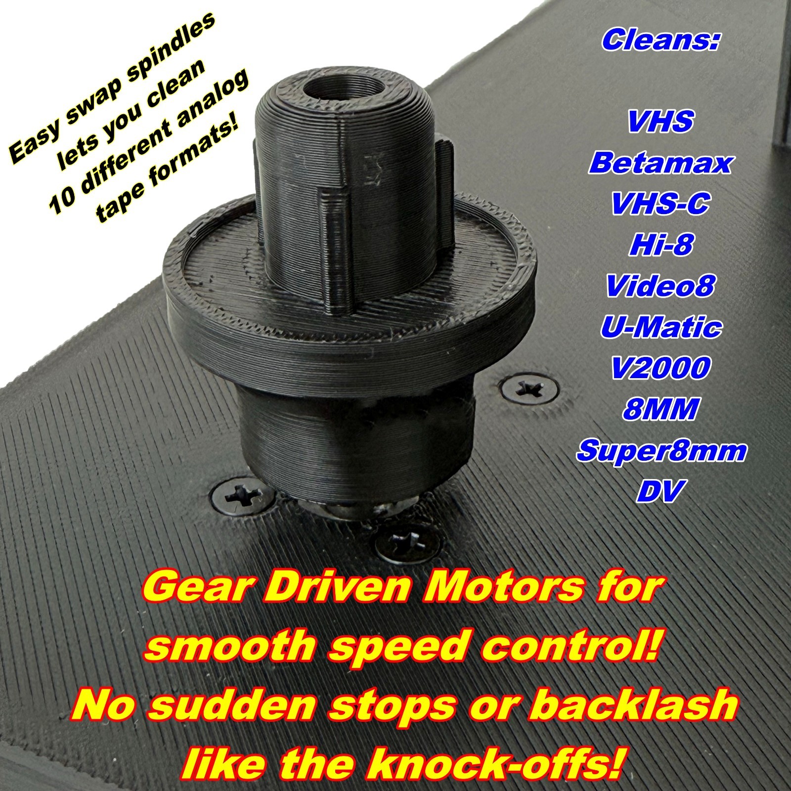 VHS Mold Cleaner Betamax Analog Tape Cleaning Removal System w/ 100ct PEC-PADs!