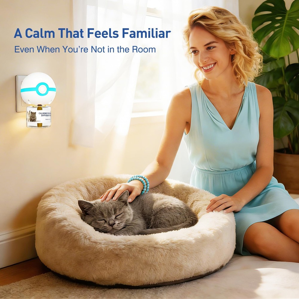 SHIORI Cat Calming Pheromone Diffuser Kit, 2026 Upgraded 3-in-1 Formula, Helps