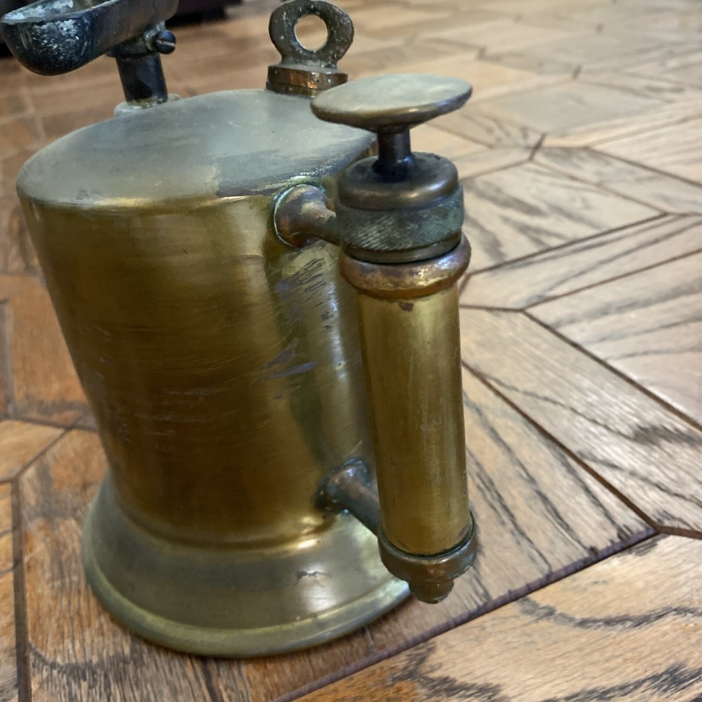 Antique Kant-Rust Solid Brass Blow Torch Welding Soldering Tool