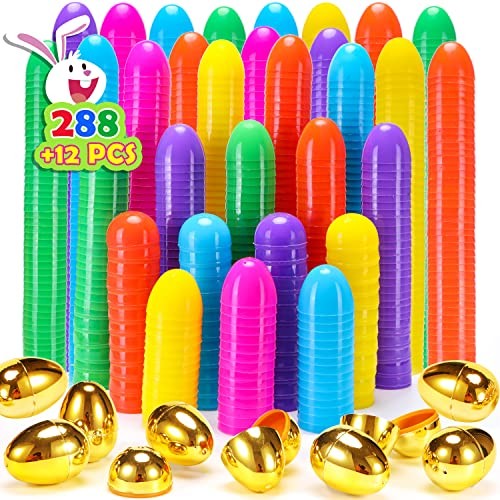 288 Easter Eggs -2.36" Bright Colors Plastic Easter Eggs Empty Include 300 Pcs