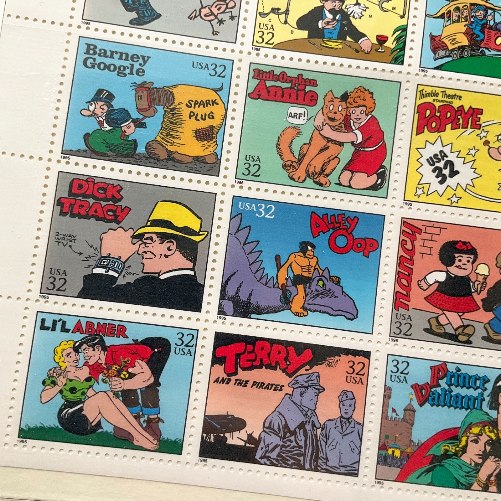 USA Stamps 1995 Comic Strip Classics + 2009 TV Early Memories Sheets MNH