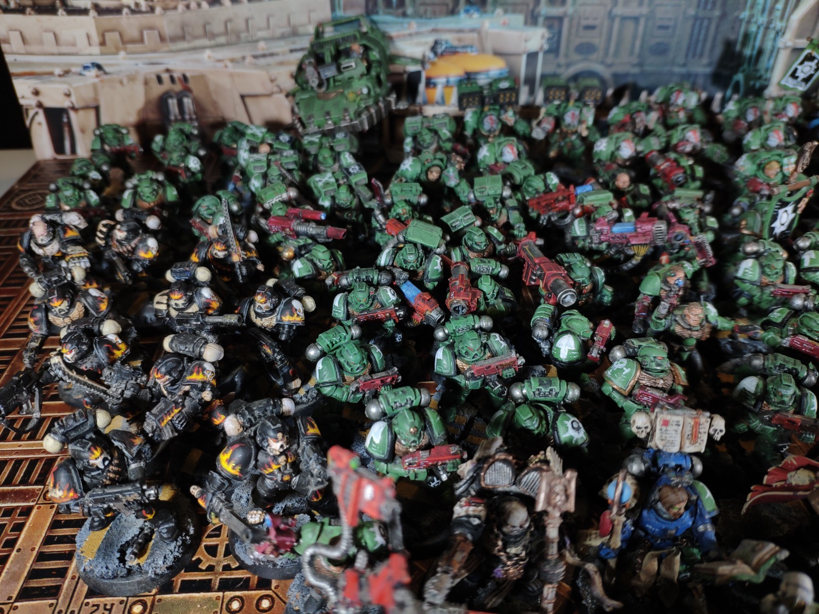 Space marine army Aurora chapter warhammer40k PAINTED