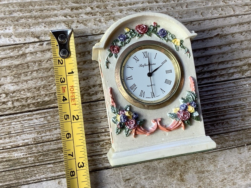 Miniature Desk Mantle Clock Quartz Reflections Collection 3”