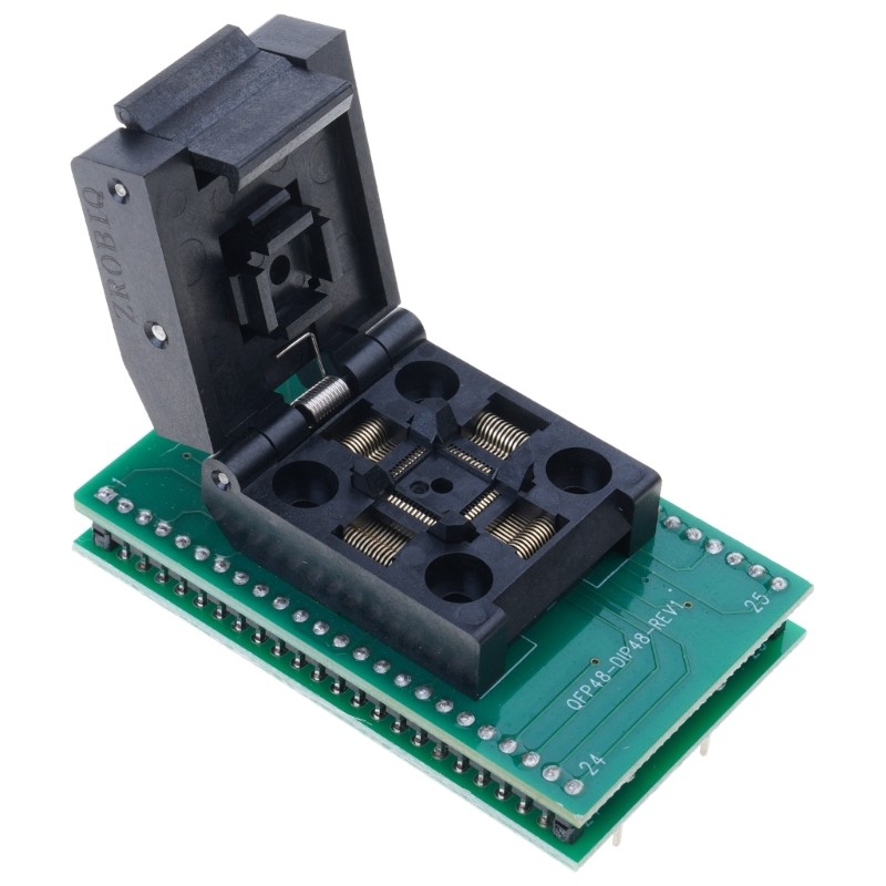 QFP48 to DIP48 Adapter Socket with Stable Connection