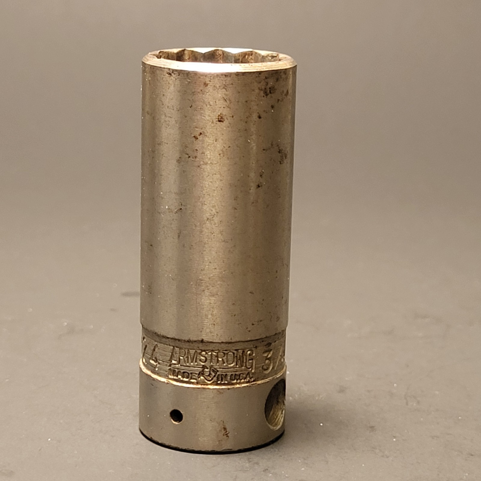 Armstrong Armaloy arm & hammer logo 3/4” deep socket 3/8” drive 12 point fd1224