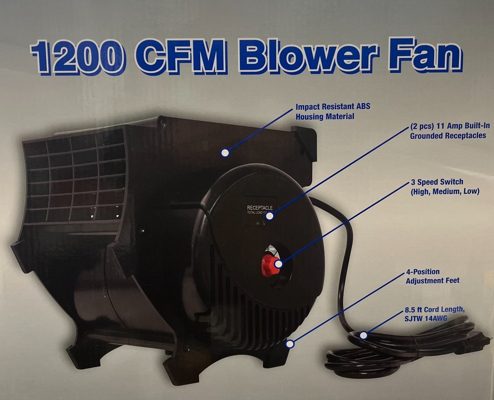 MASTERCOOL MODEL 21200A 1200 CFM BLOWER FAN