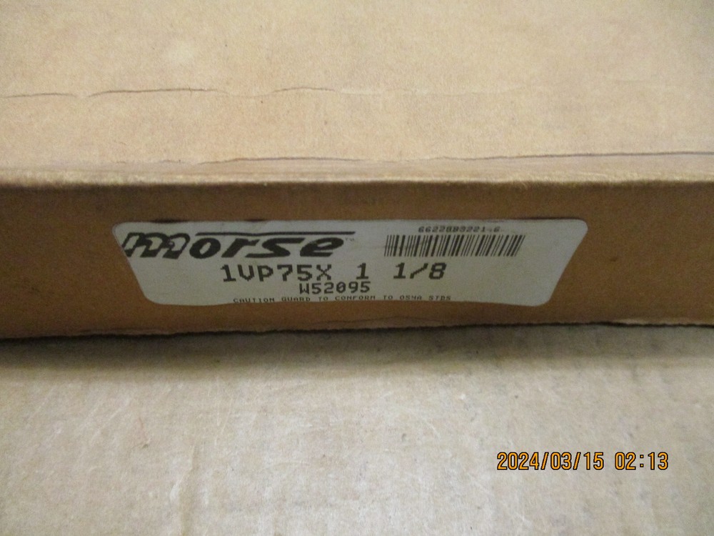 NEW MORSE/ BROWNING 1VP75 X 1-1/8" VARIABLE PITCH SHEAVE.