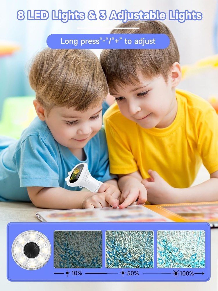 1000X Kids Microscope - 2.0'' Handheld Digital Mini Microscope for Learning