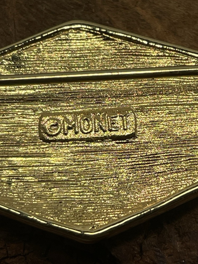 BSK &MONET Gold Tone BOOCH 2pcs