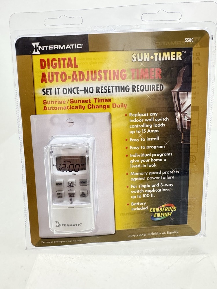 Intermatic SS8C Digital Auto Adjusting Sun Timer Programmable New Sealed