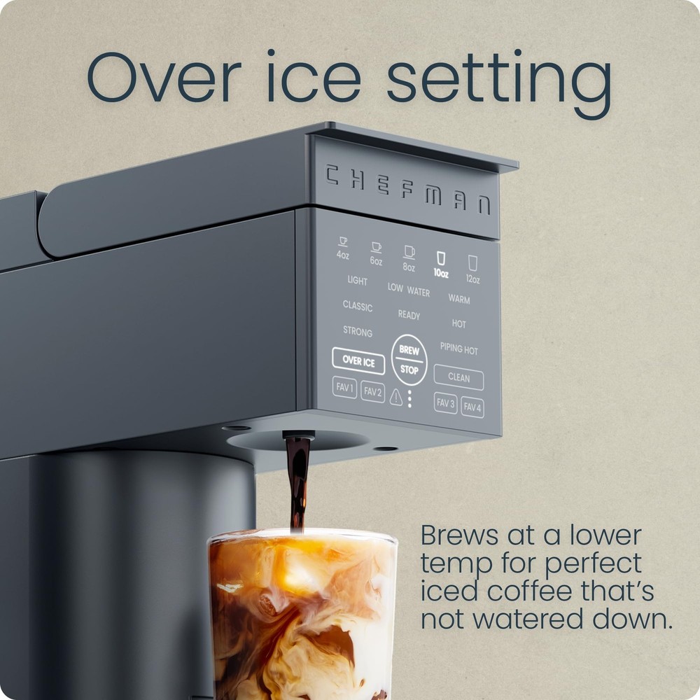 Single Serve Coffee Maker, Works with K-Cup & Grounds