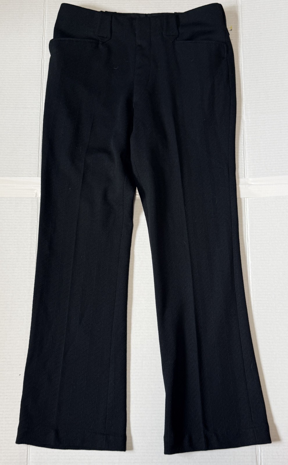 H Bar C Ranchwear - Vintage 60's Black Polyester Textured Pants USA - 32x31