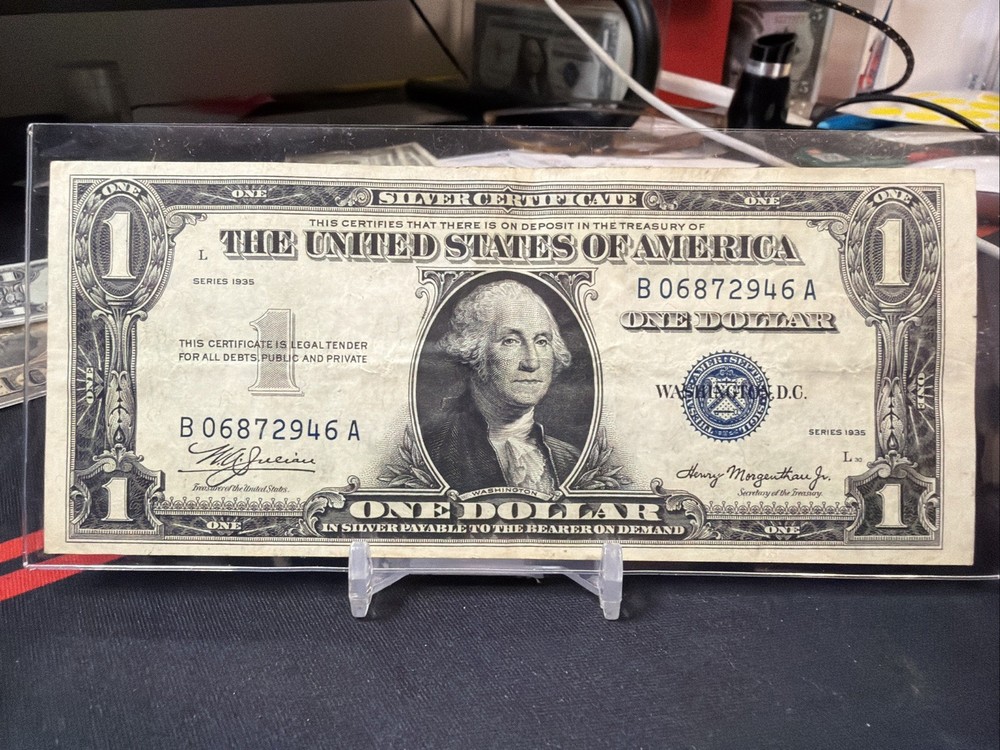 😁 1935 $1 SILVER CERTIFICATE "DOUBLE DATE" B /A  BLOCK