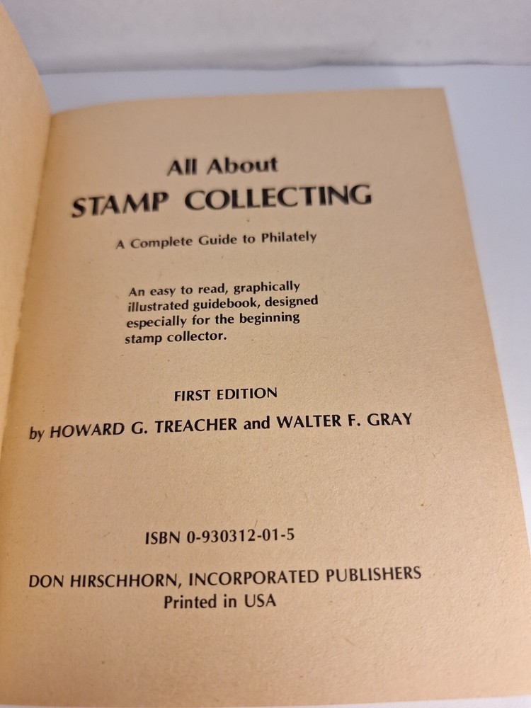 Treat All About Stamp Collecting Book A Complete Guide to Philately Vtg 1978