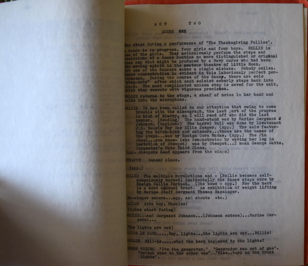 1949 " South Pacific " Musical Original Screenplay Script