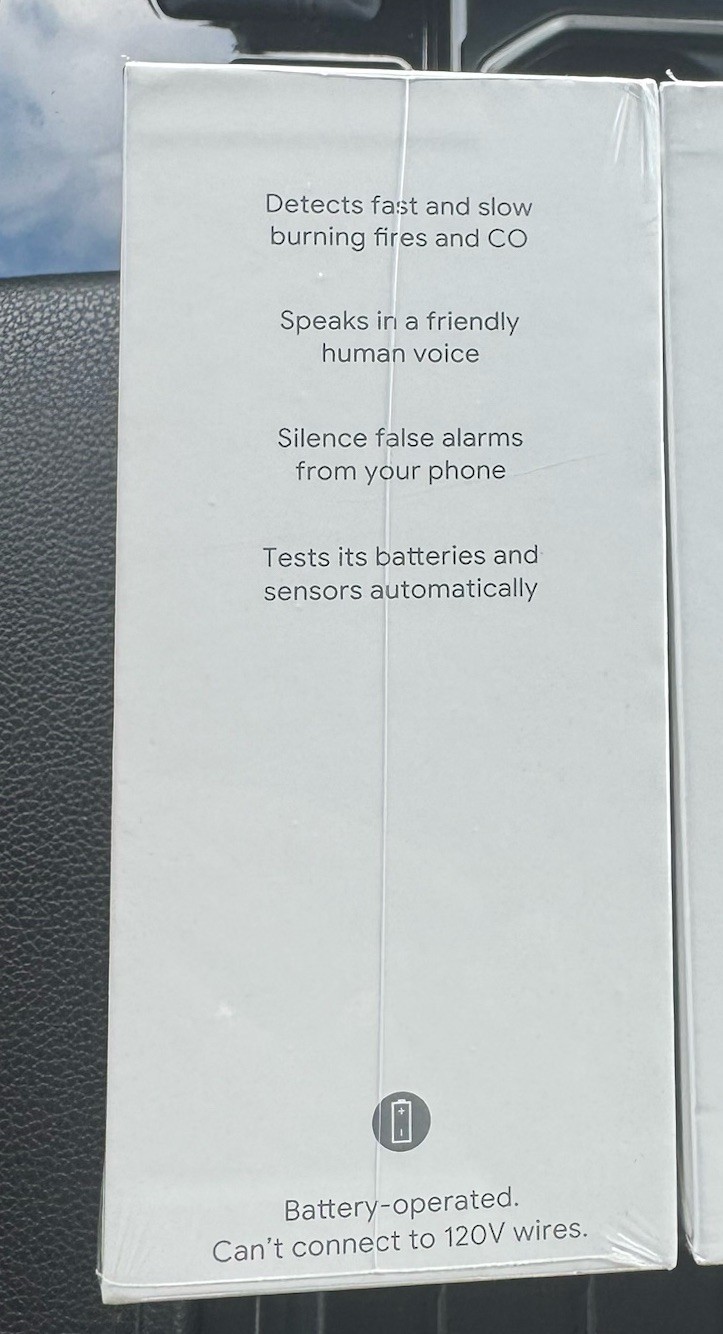 Google Nest Protect Smoke and Carbon Monoxide Alarm 2nd Gen - S3000BWES EXP 2032