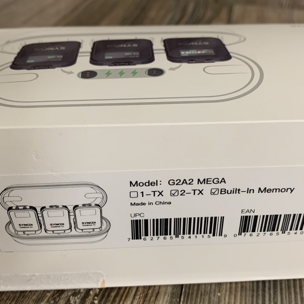 SYNCO G2A2MEGA Wireless Microphone 8GB Storage For Camera Video Recording