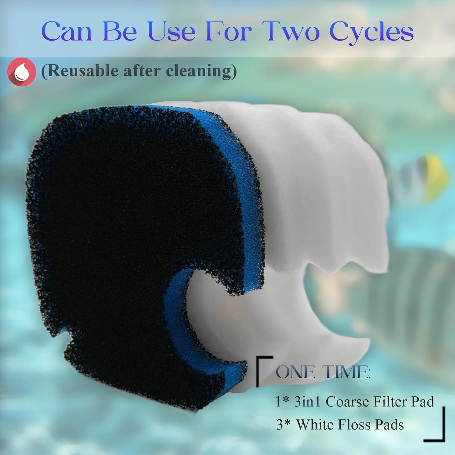 Replacement Canister Filter Regular (for 172/225/265 GPH), 2 Black + 6 White