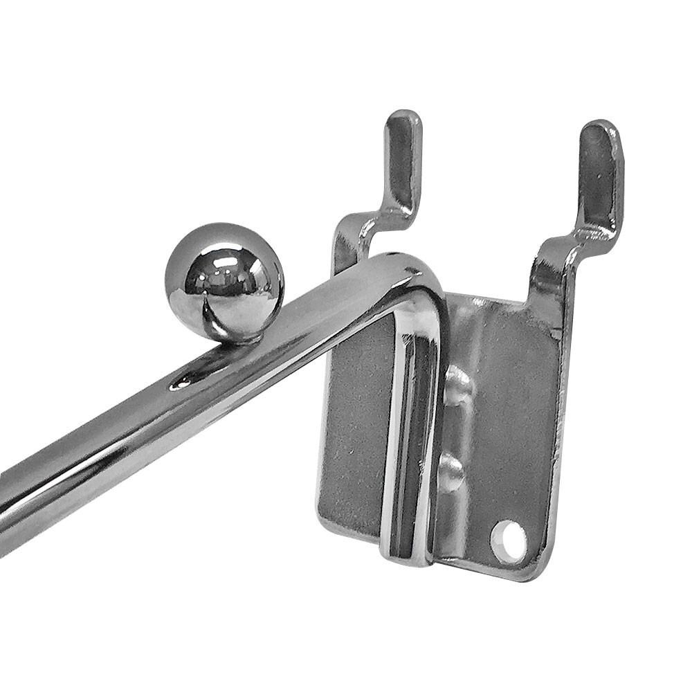 Chrome Pegboard 5-Hook , 6-Ball Waterfall Bracket Fixture Display Hook
