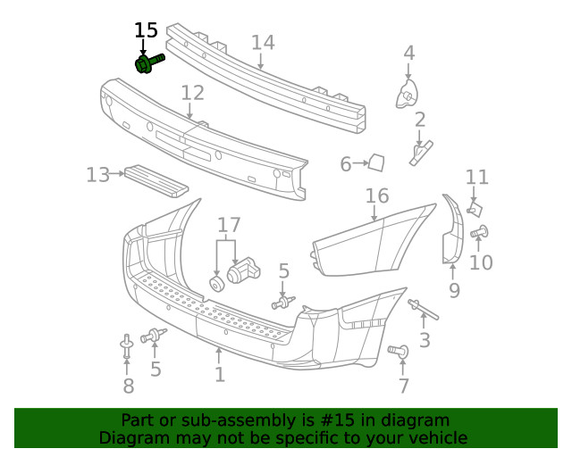 Genuine GM Lower Tie Bar Bolt 11516845