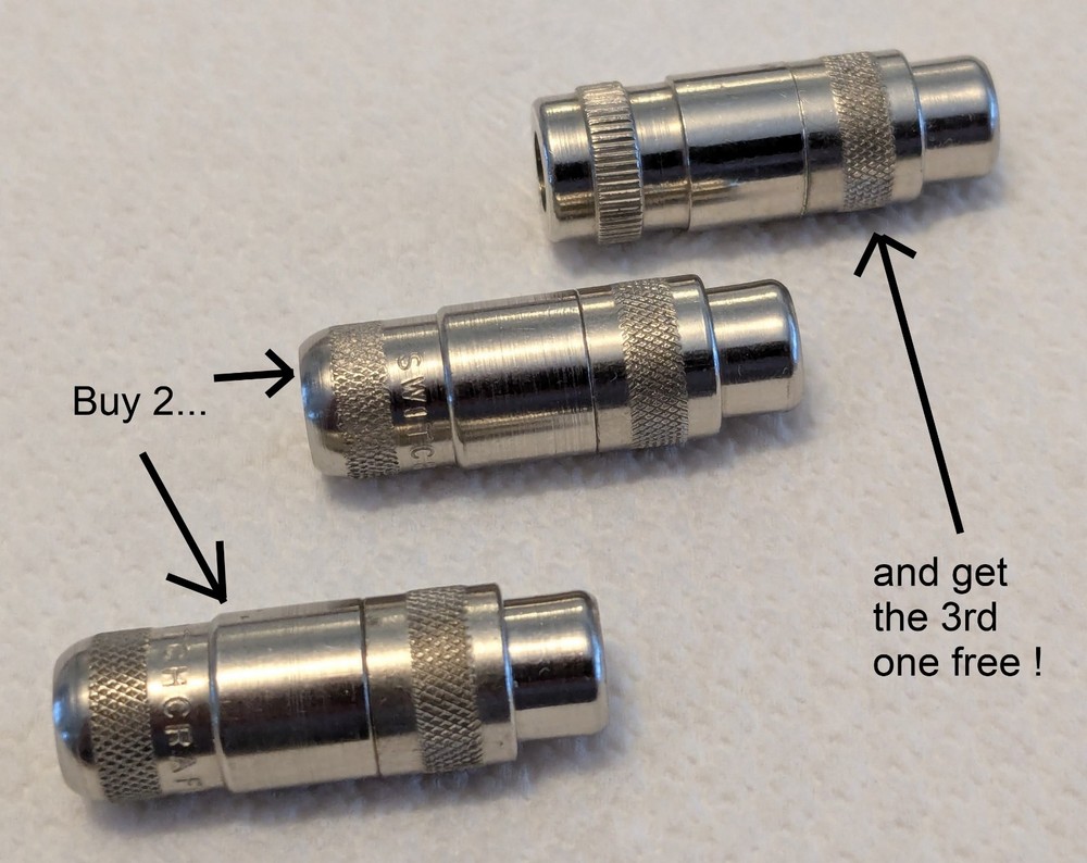 Switchcraft 3503X - Female Phono inline RCA Cable Mount Jack