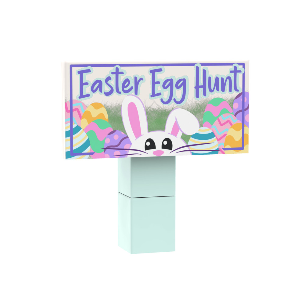 "Easter Egg Hunt" Sign & Post - Easter - Spring - Custom Printed - Brick City