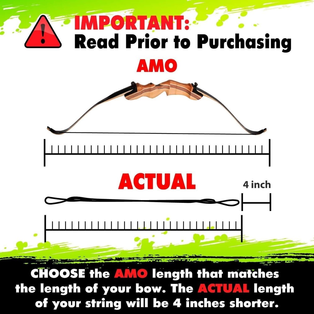 Dacron Bow String Replacement for Archery Recurve Traditional & Longbow Bows ...