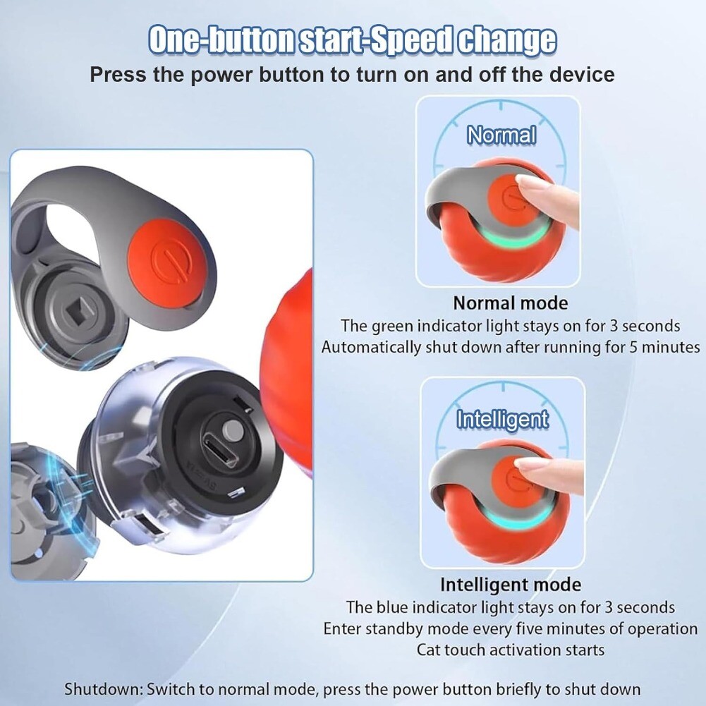 2PCS Speedy Tail 2.0, Speedy Tail Cat Toy, Interactive Cat Toy for Indoor Cats