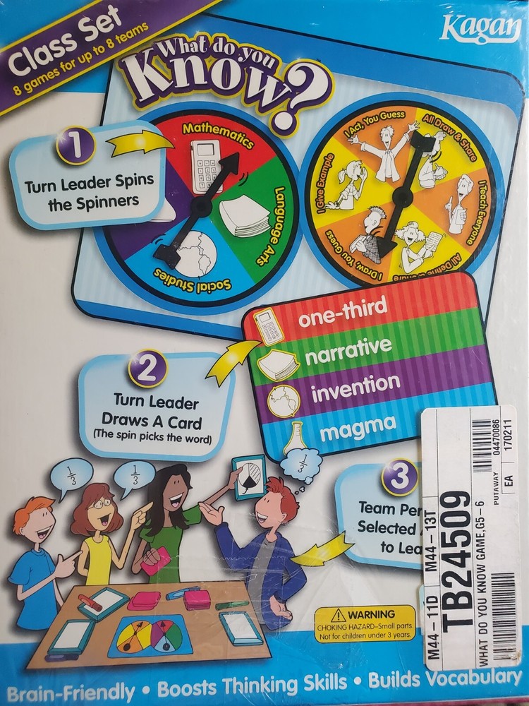 Kagan Cooperative Learning Class game set "What do you Know?"