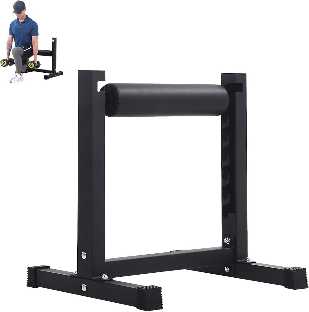 Adjustable Split Squat Stand Roller 7-Level Height Settings for Bulgarian Squats
