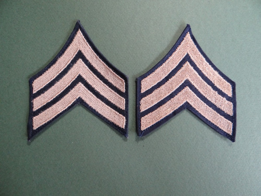 Original WWII U.S. Army Sergeant Uniform Rank Chevrons