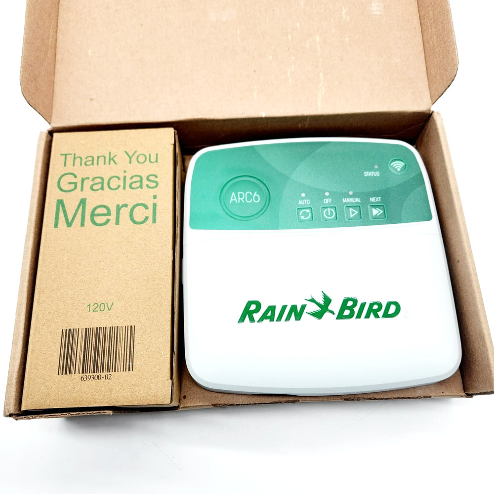 Rain Bird ARC6 Smart Irrigation Timer 6-Zone WiFi Controller Indoor Alexa Ready