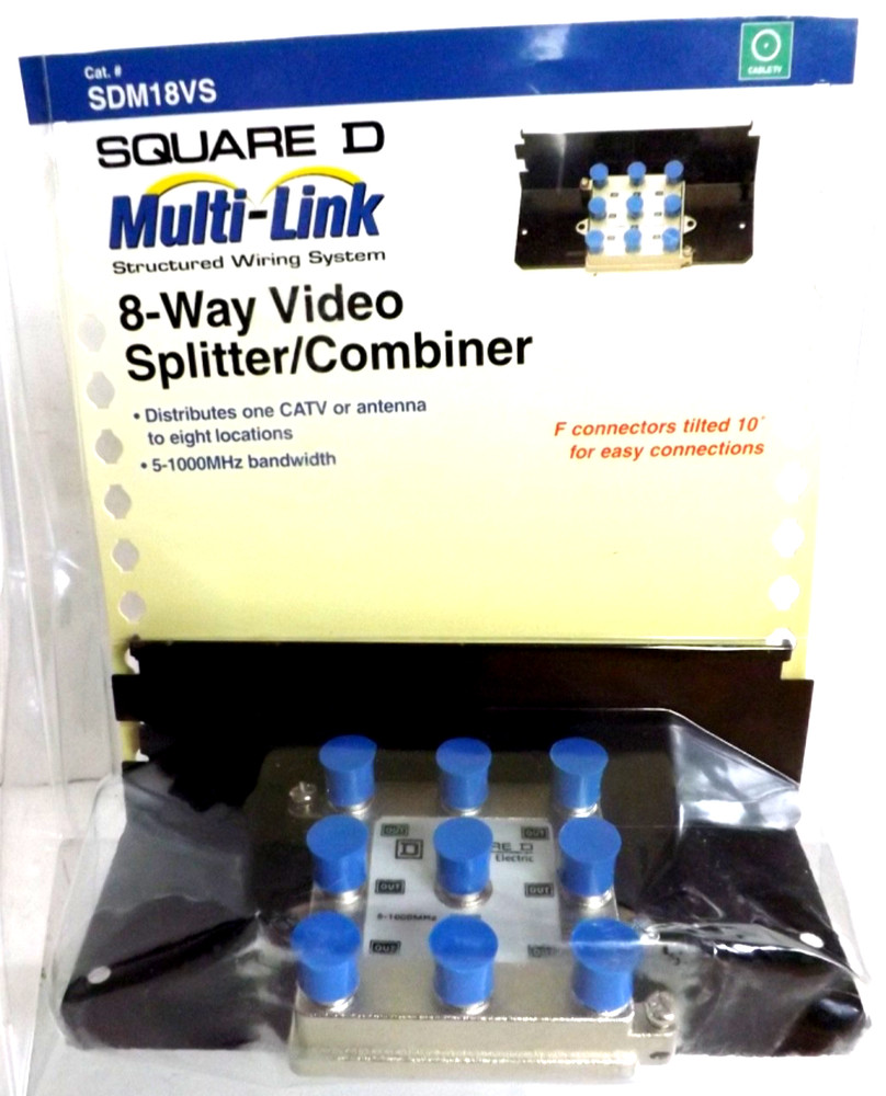 New Square D Multi-Link 8-Way Video Splitter Combiner SDM18VS Wiring System