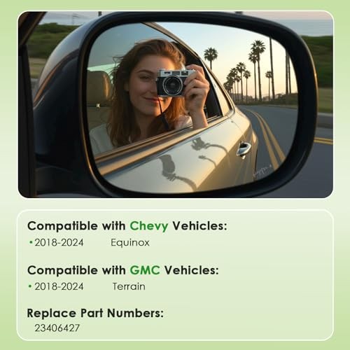 Passenger Side Replacement Mirror Glass - compatible with Passenger Right Side