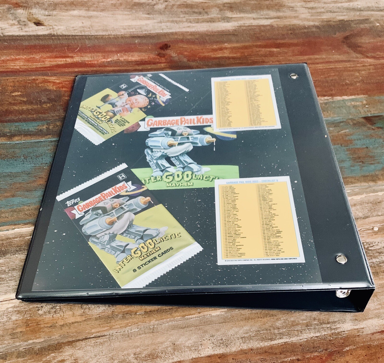 GARBAGE PAIL KIDS INTERGOOLACTIC MAYHEM 1 INCH STURDY 3 RING CARD STORAGE BINDER