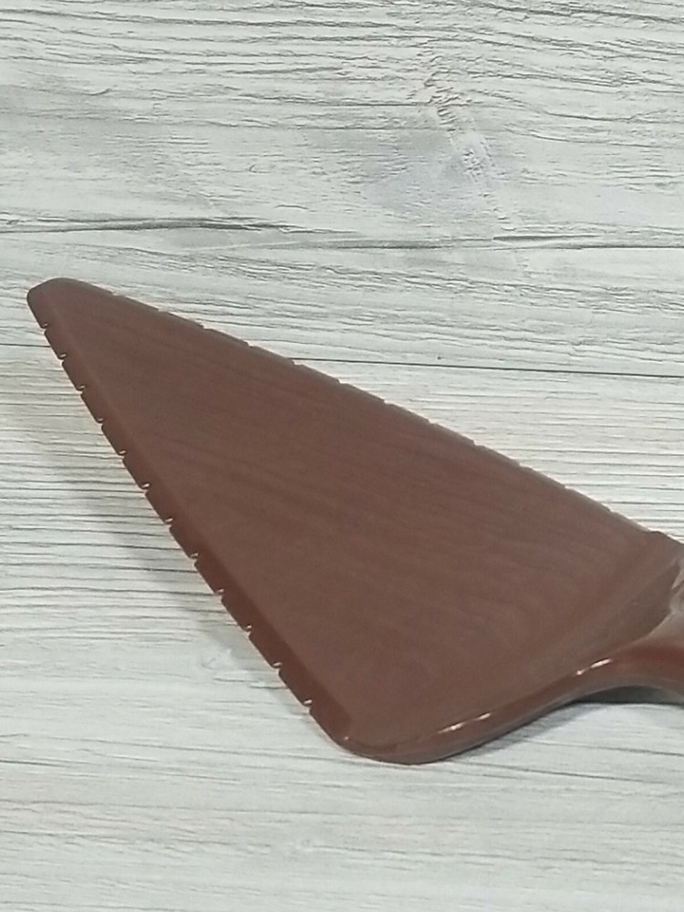Foley Plastic Pie Server Cutter 10" Wedge Shape Brown