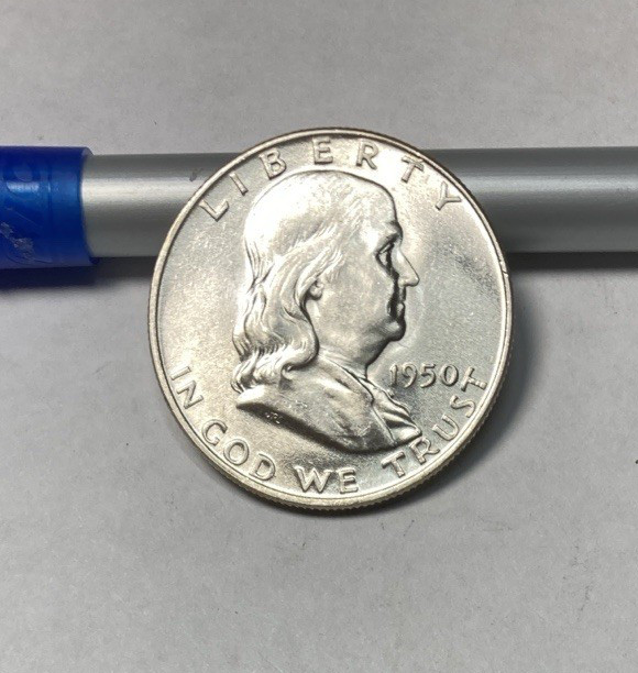 1950-D Franklin Half Dollar Flashy Bright BU++