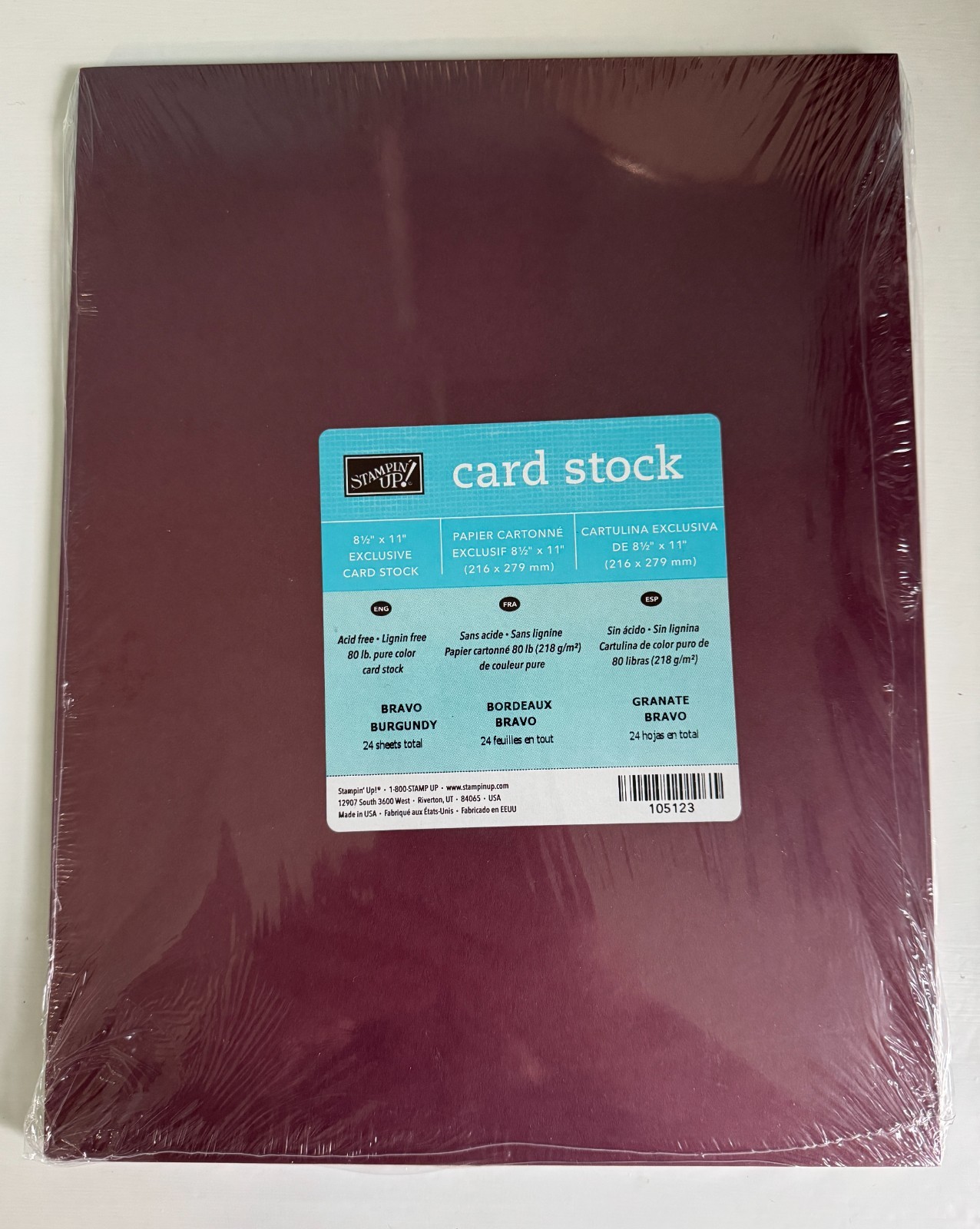 Stampin' Up! Retired Cardstock 8.5x11 New Full 24 sheets pack