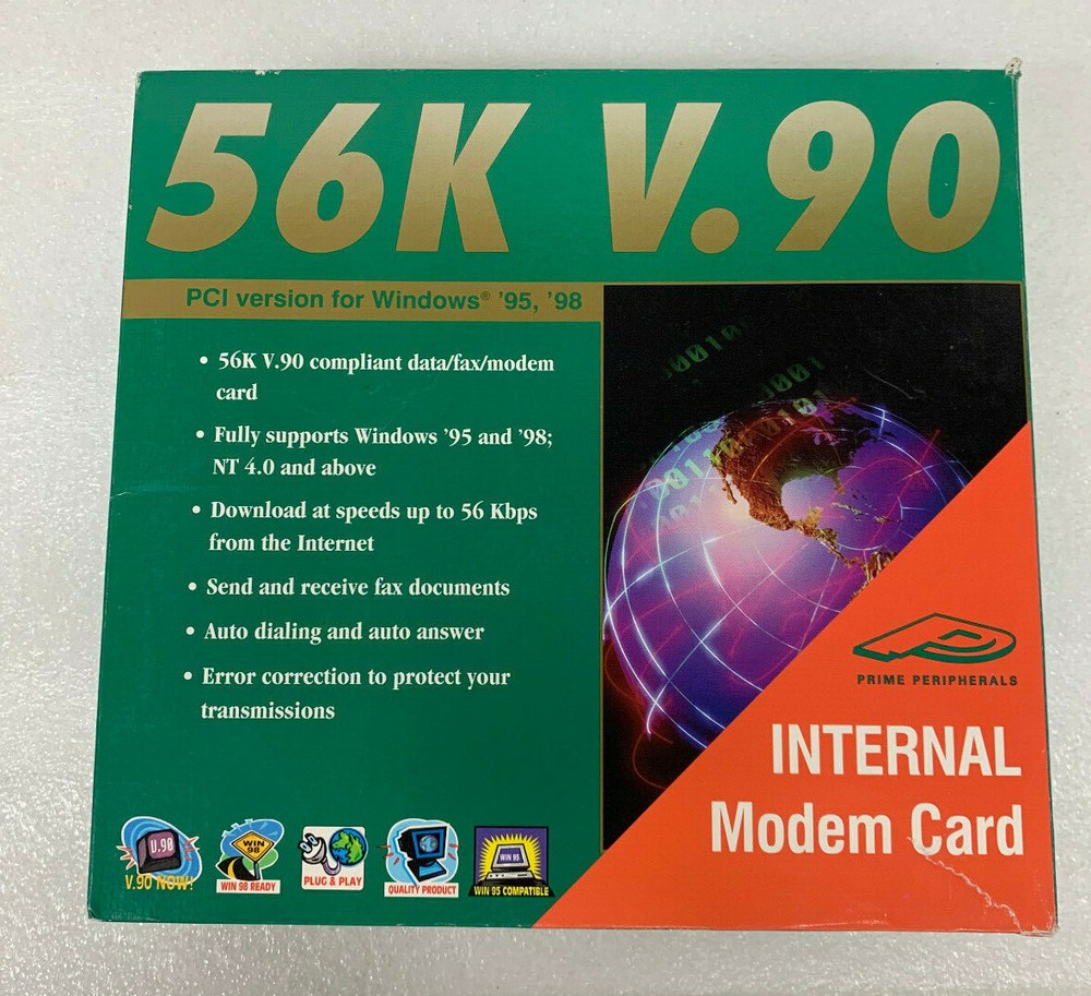 PRIME PERIPHERALS 56k V.90 Modem PCI Internal Faxmodem Model