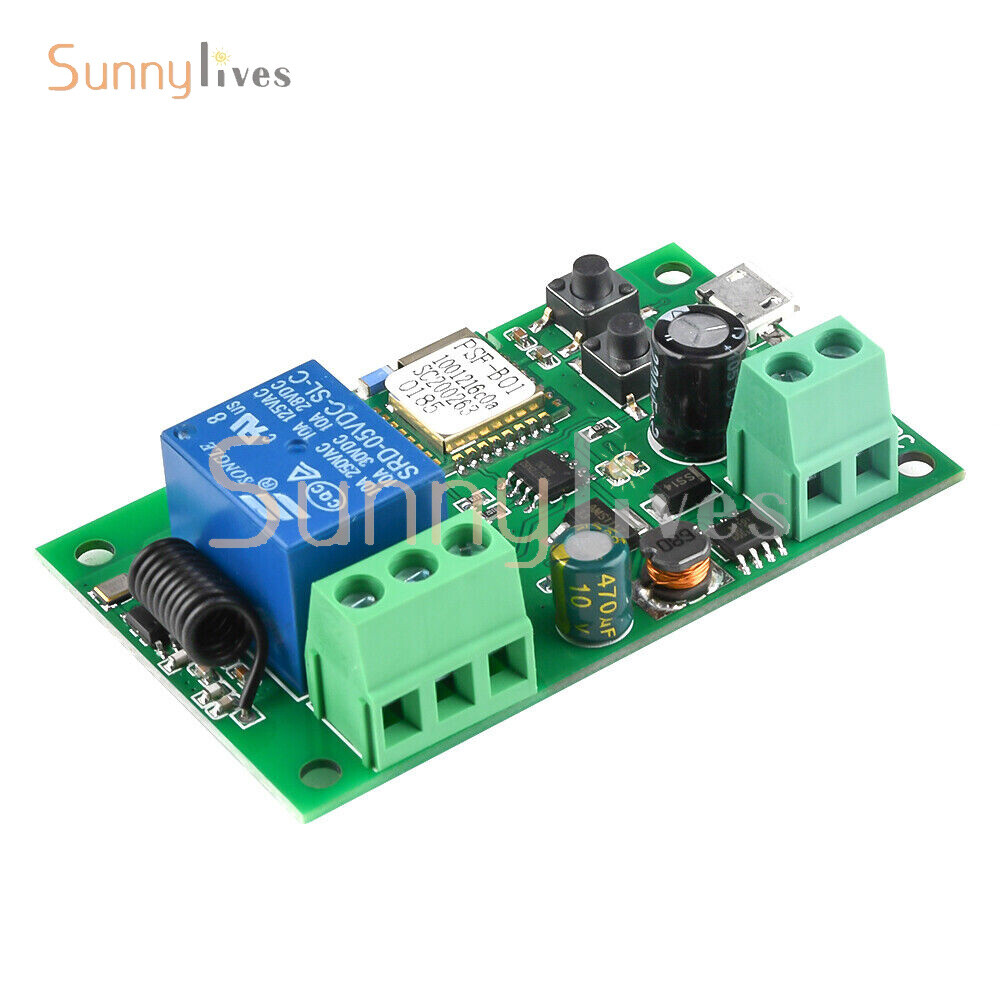 WiFi Wireless Smart Switch Home Relay Module Self-locking 5V-12V