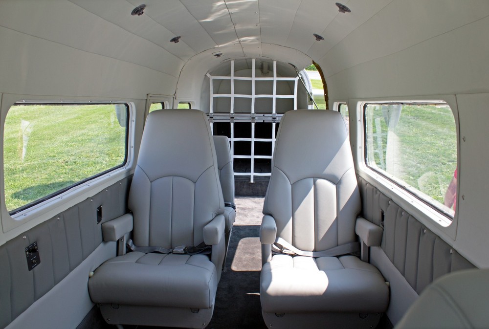 Beechcraft Model 18 or Twin Beech leather interior