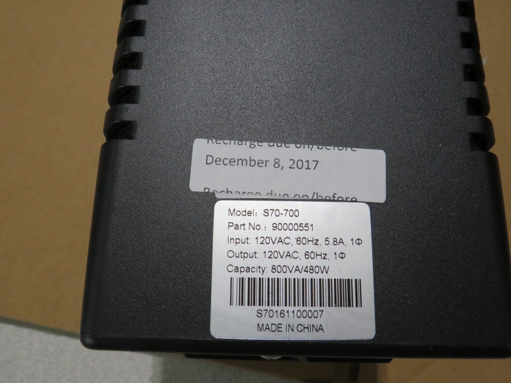 NEW XTREME POWER CONVERSION S70-700 4-OUTLET BACK UP