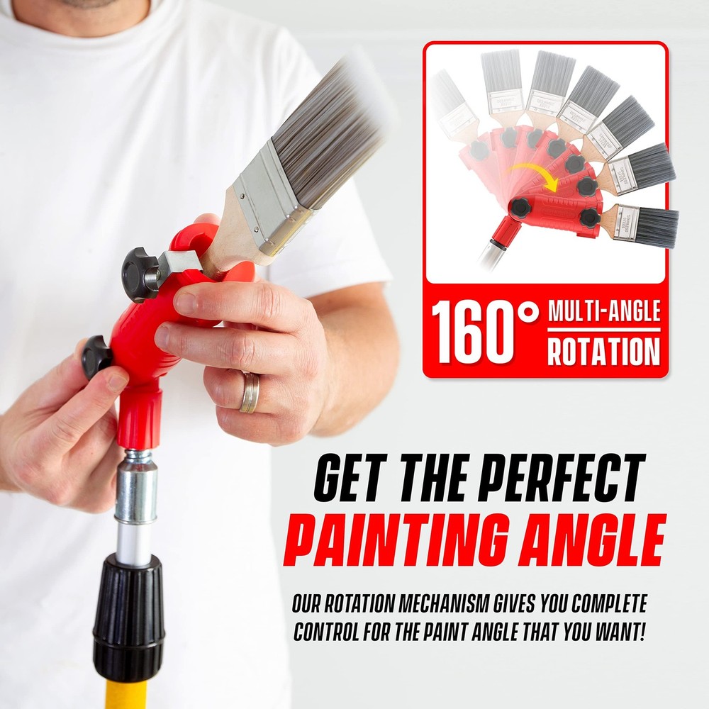 Multi-Angle Paint Brush Extender - High Ceiling Paint Edger Tool, Extension P...