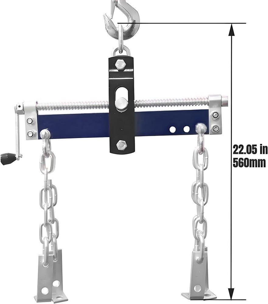 3/4 Ton Adjustable Engine Leveler with 14'' Chains – Reliable Steel Construction